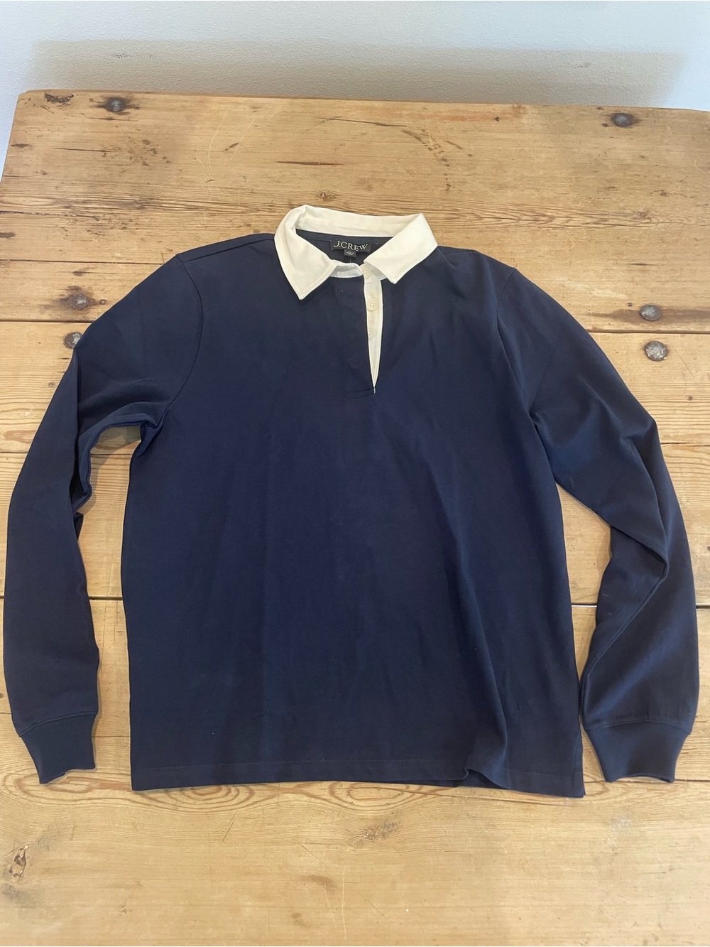 Women’s J. Crew Navy Rugby Shirt Medium